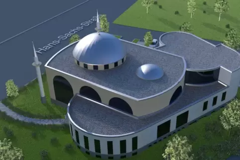 So könnte die geplante Moschee aussehen. 