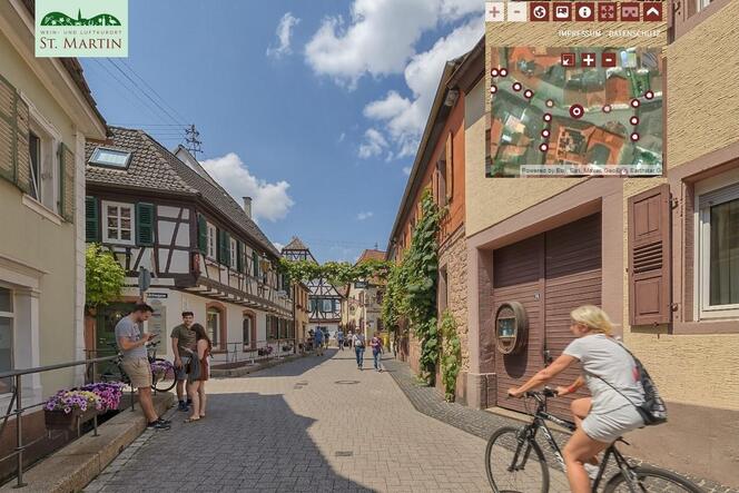 Blick auf die Gässchen: eine Aufnahme aus dem virtuellen Dorf-Rundgang.