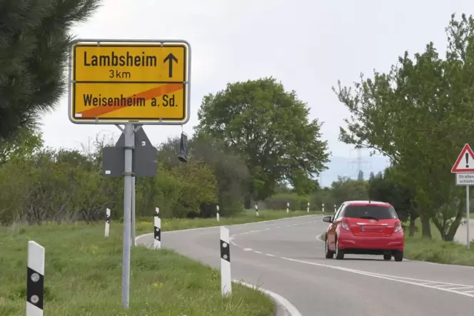 Wer die Landstraße zwischen Lambsheim und Weisenheim am Sand benutzt, muss sich auf größere Einschränkungen einrichten.