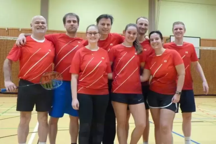 Neues Training zahlt sich aus: Die SG TSV Speyer/BC Römerberg mit Clifford Griessel, Martin Flörchinger, Katrin Neubauer, Dirk Z