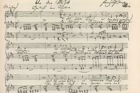 „An die Musik“: in Schuberts Handschrift. 