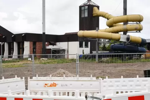 Die Baustelle für die geplante Therme. 