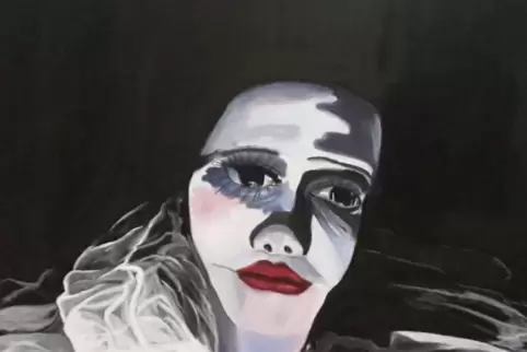 Morbide Clownfrau: Gemälde von Karl Geistlich. 