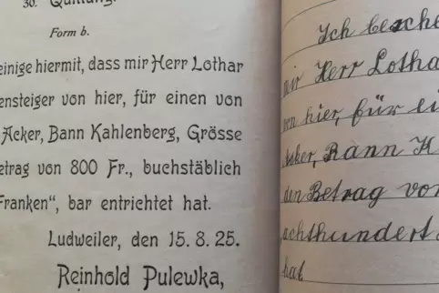 Historischer Musterbrief aus dem „Kleinen Schriftverkehr“.