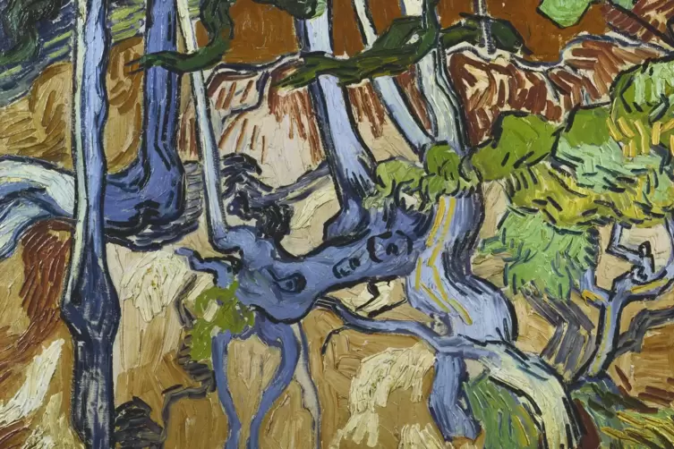 Das letzte Gemälde: „Baumwurzeln und Baumstämme“ (Ausschnitt) schuf Vincent van Gogh im Juli 1890. 