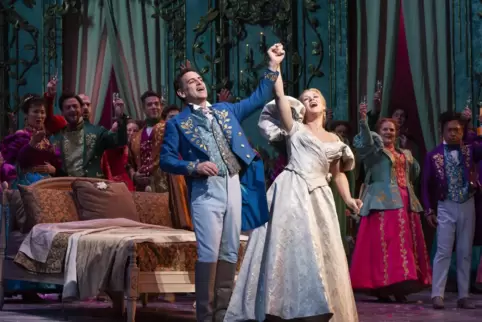 Diana Damrau und Juan Diego Flórez in „La Traviata“ in New York.