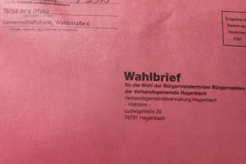 Die Postleitzahl auf diesem Wahlbrief gibt es eigentlich nicht.