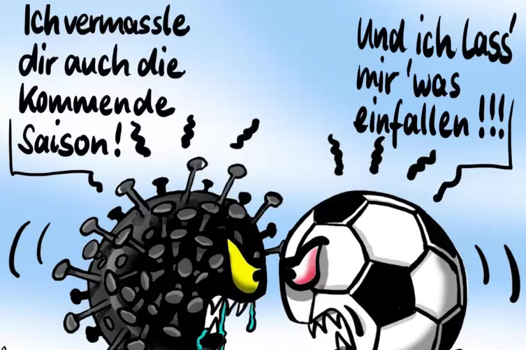 Das Virus droht dem Fußball schon lange und zwingt ihn zu allerlei Vorsichtsmaßnahmen. 