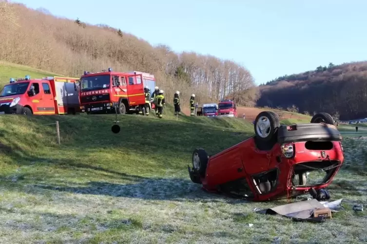 Das Unfallfahrzeug.