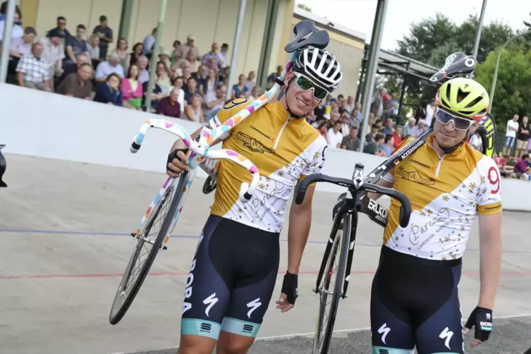 Pascal und Adrian Ackermann bei der Sixdays Night 2018 in Friesenheim.