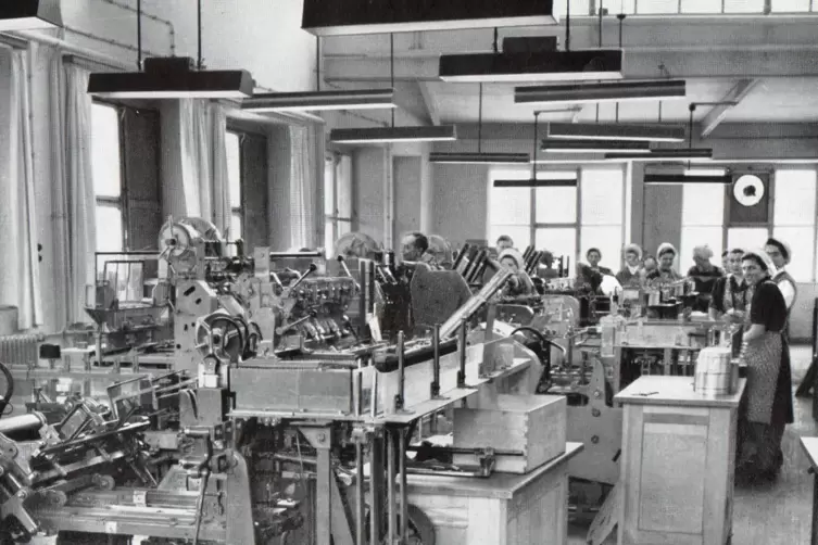 Im Werk in Bruchmühlbach arbeiteten 1957 hauptsächlich Frauen. 