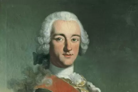 Detail aus einem Porträt des Kurfürsten Carl Theodor.
