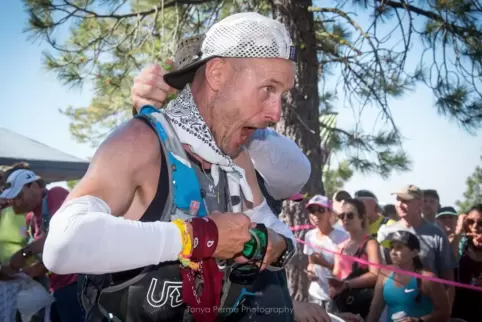 Michael Ohler Ende Juni 2017 beim Western States Endurance Run in der Sierra Nevada. 