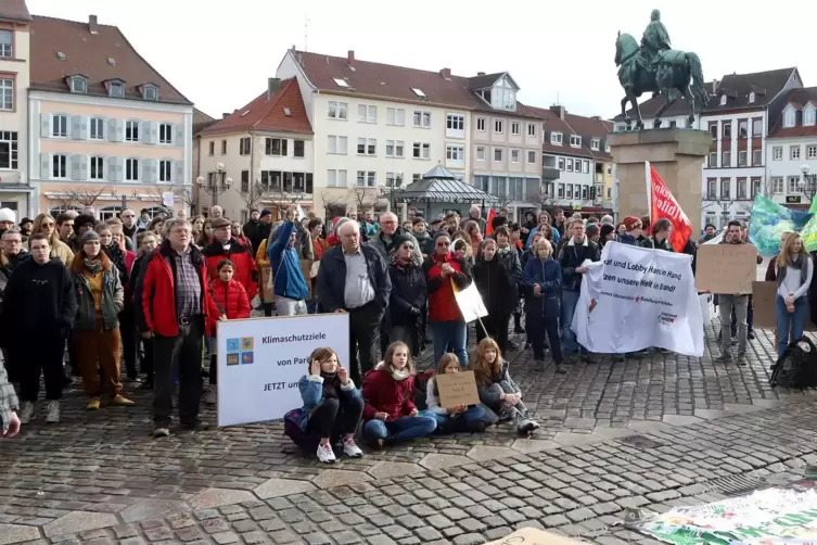 Eine Klimademo Ende Januar 2020 in Landau. 