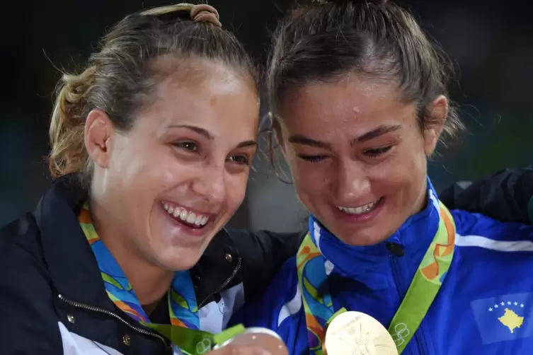 Bei Olympia Zweite, jetzt Erste: Odette Giuffrida (links).