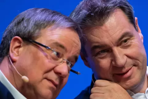 Wer wird Kanzlerkandidat der Christdemokraten: Armin Laschet (links) oder Markus Söder?