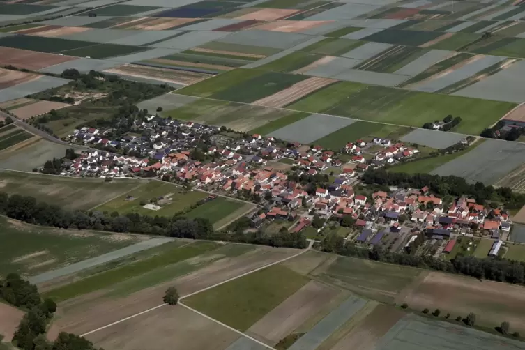 Herxheimweyher aus der Vogelperspektive.