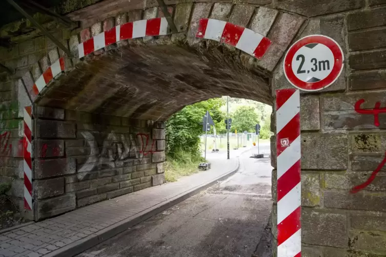 Voraussichtlich bis November für Autos gesperrt: Die Unterführung am Lothringer Dell. 