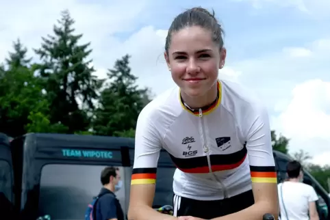 Magdalena Leis darf sehr stolz auf ihr Meistertrikot sein, das sie am Samstag in Bolanden gewann.