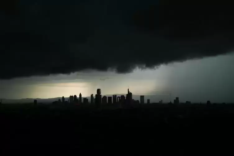 Unwetter über Frankfurt am Main