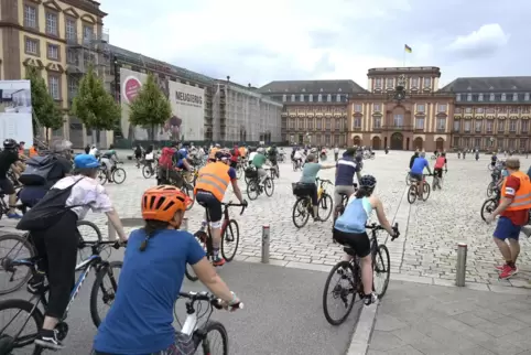 Von Heidelberg nach Mannheim sind die Radler gestern Vormittag gefahren, um klarzumachen, wie wichtig eine Verkehrswende ist. 