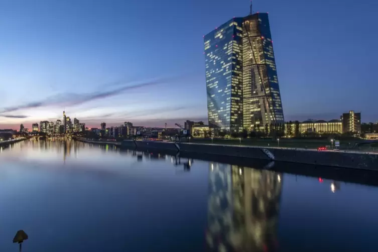 Das Gebäude der Europäischen Zentralbank (EZB) in Frankfurt am Main.