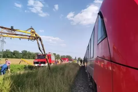 Die Unfallstelle in Wallertheim. 