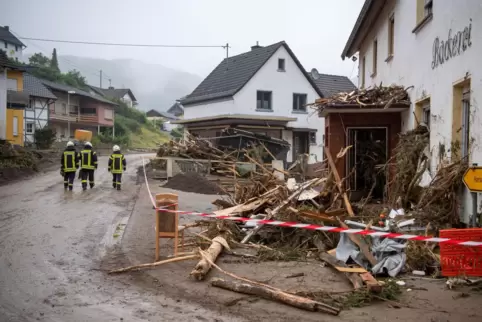 Der Ortskern von Schuld in der Verbandsgemeinde Adenau wurde verwüstet. 