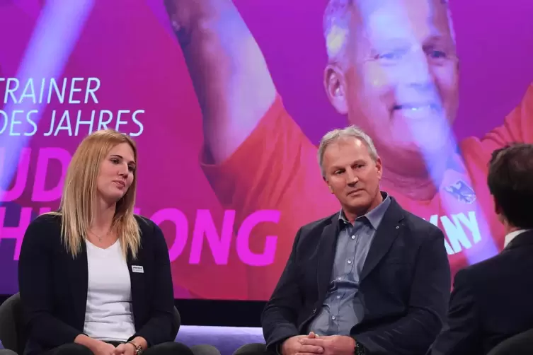 Ein gutes Team: Weltklasse-Speerwerferin Christin Hussong (LAZ Zweibrücken) und ihr Vater und Trainer Udo Hussong, hier beim Fer