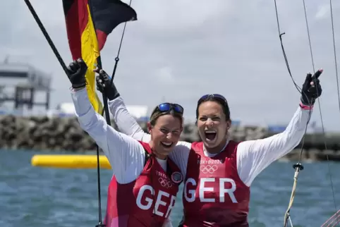 Silber! Tina Lutz (l.) und Susann Beucke. 