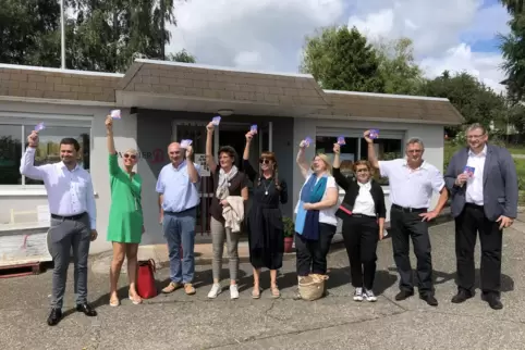 Treffen der Stadtchefs und Vorsitzenden der Werbekreise an der deutsch-französischen Grenze. 