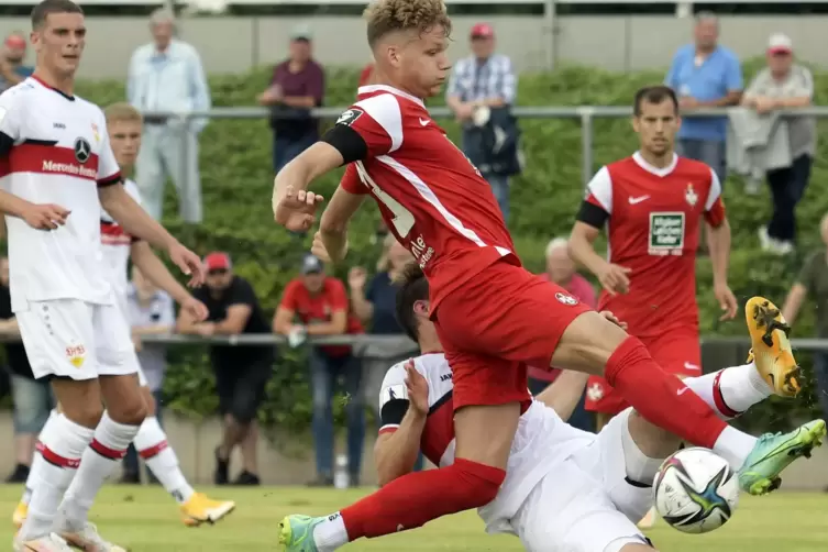 Wieder voll im Training: Philipp Hercher, hier im Test gegen den VfB Stuttgart II. 