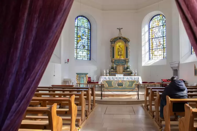 Die Blieskasteler Klosterkapelle mit dem Gnadenbild „Unsere liebe Frau mit den Pfeilen“. 