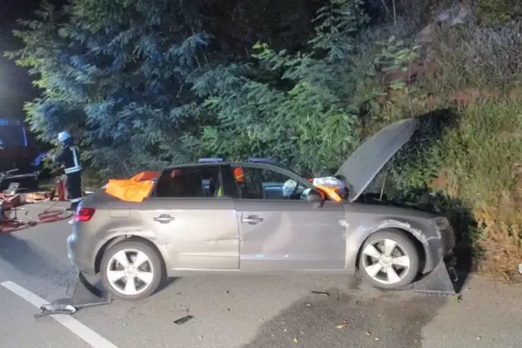 Der Fahrer des Autos musste von der Feuerwehr aus seinem Wagen geschnitten werden.