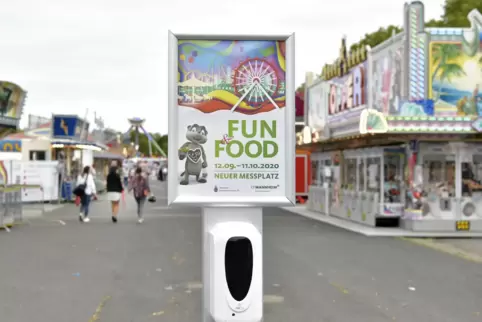 Viel Platz für Vergnügen: Im Frühherbst 2020 hatte „Fun & Food“ seine Premiere auf dem Neuen Messplatz.