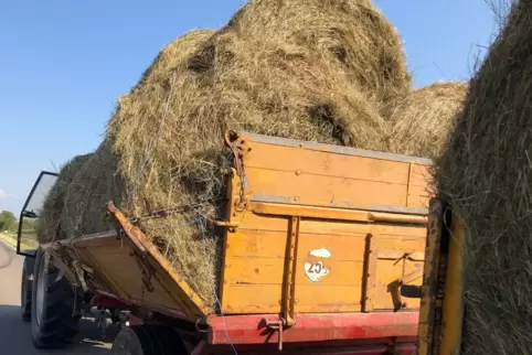 Die Heuballen waren zu schwer und nicht ausreichend gesichert. 