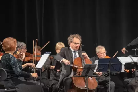 Hatten sichtlich Spaß am Programm: Das Landauer Kammerorchester mit dem Solisten Alexander Hülshoff am Cello. 