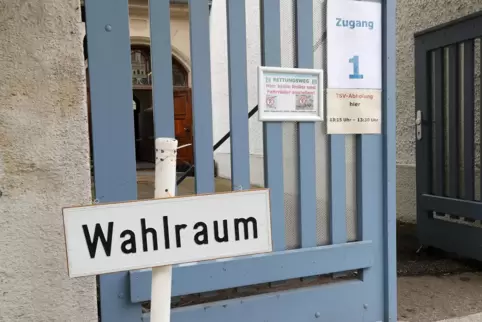 Wahllokal Zeppelinschule: Auch hier haben Speyerer am Sonntag ihre Stimme abgegeben. 