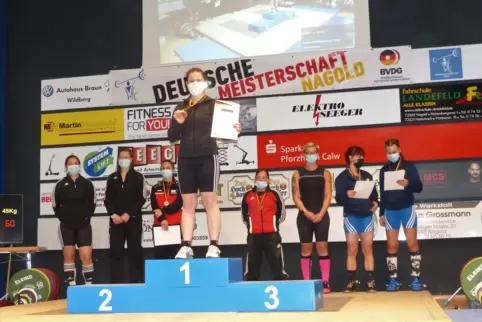 Auf Treppchenplatz eins: Jessica Jäger (AC Kindsbach).