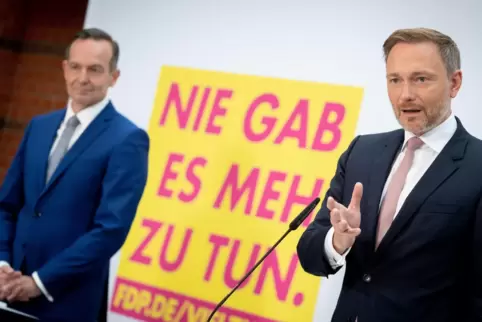 Volker Wissing und Christian Lindner wollen am Donenrstag mit SPD 