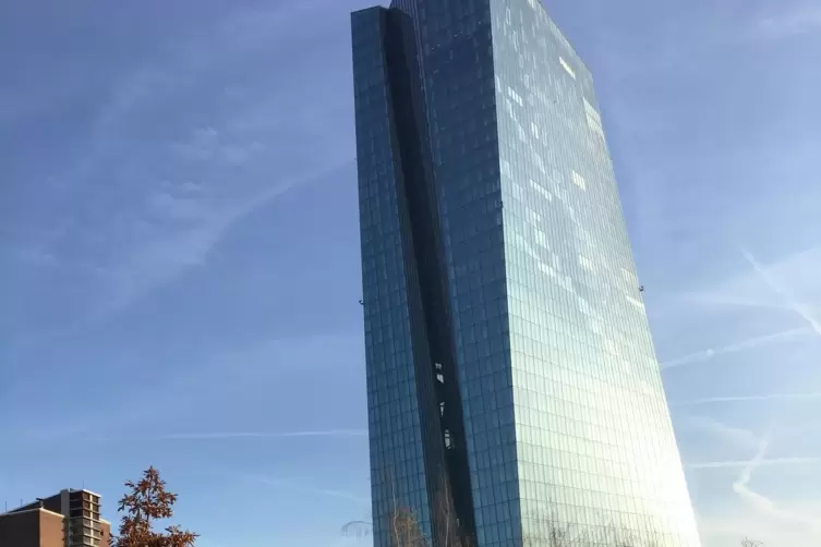 Das EZB-Hochhaus in Frankfurt. 