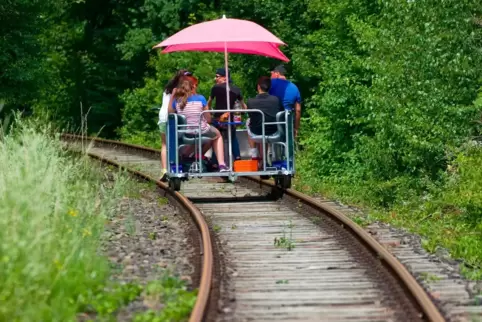 Die Draisine als Anziehungspunkt für Touristen.