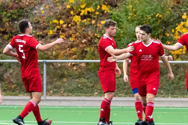 Die in der A-Klasse spielenden Fußballer der TSG Eisenberg möchten am Sonntag möglichst oft Grund zur Freude haben. 