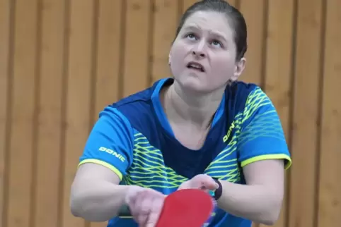 Alle im Team geimpft, Tests kein Problem: Monika Kiefer will mit dem TTC Pirmasens am Sonntag das Oberliga-Heimspiel austragen. 