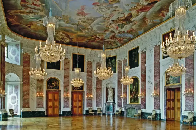 Herzstück im Mannheimer Schloss: der Rittersaal.