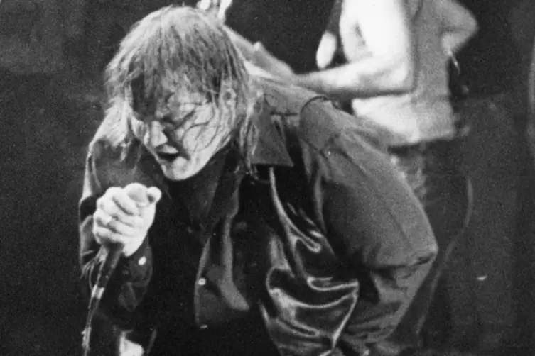 Verausgabte sich live gern: Meat Loaf, hier auf seiner Tour 1983, nicht in Kaiserslautern, sondern in Cornwall. 