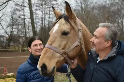 Die Stute Altinay stammt vom Kennelhof, wo Jürgen Dirrigl sie bei Julia Fritsche vor wenigen Tagen abgeholt hat. 