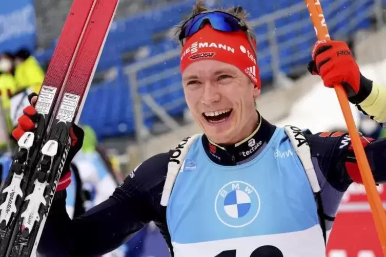 Sein Weltcup-Sieg in Antholz lässt hoffen: Biathlet Benedikt Doll.