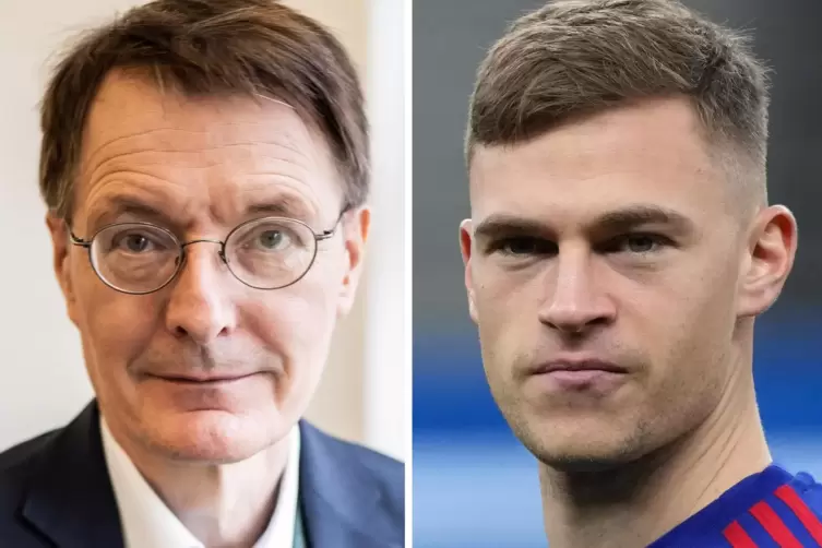 Bundesgesundheitsminister Karl Lauterbach und der Fußballspieler Joshua Kimmich.