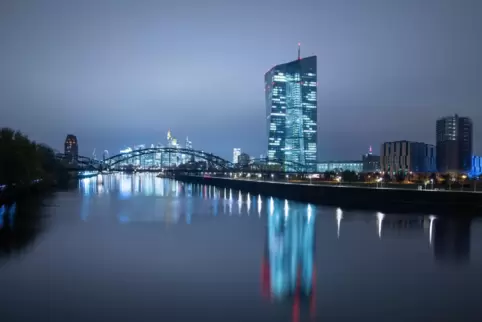 Das EZB-Hochhaus in Frankfurt. 